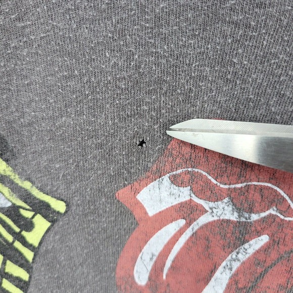 The Rolling Stones Shirt Mens Medium Gray Short Sleeve Graphic Tee Cotton * - Picture 3 of 8